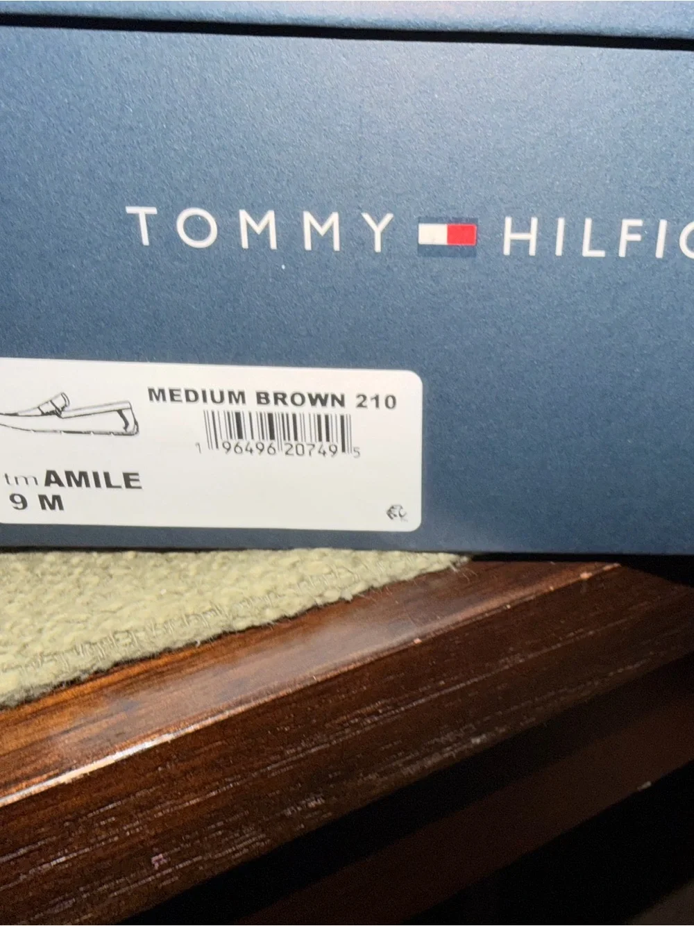 Tommy Hilfiger Men's Cognac Leather Boat Loafers